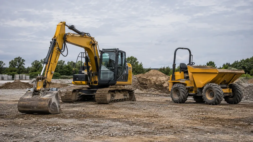 Plant Hire equipment in a commercial UK work setting